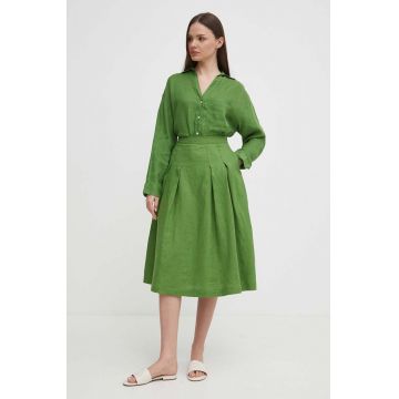 United Colors of Benetton fusta din in culoarea verde, midi, evazati
