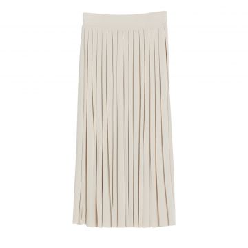 Pleated wool and viscose skirt xs