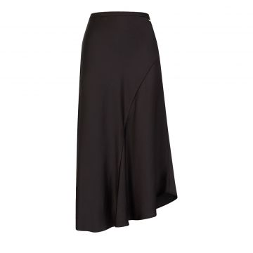 Satin midi skirt s