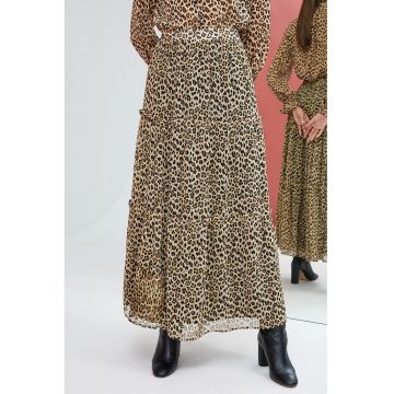 Fusta maxi cu animal print