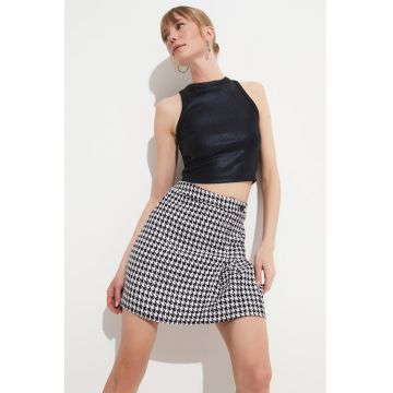 Fusta mini cu imprimeu houndstooth