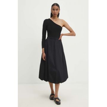 Answear Lab fusta culoarea negru, maxi, evazati