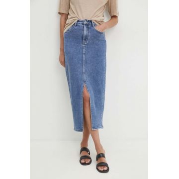 Answear Lab fusta jeans midi, creion