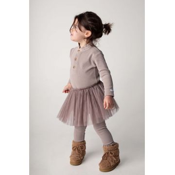 Donsje fustă bebeluș Rieta Skirt culoarea maro, mini, evazati, 3034400