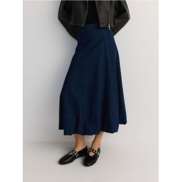 Reserved - LADIES` SKIRT - bleumarin