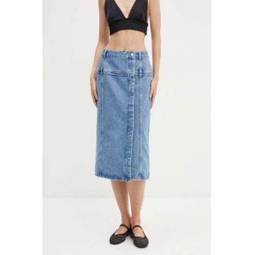 Stine Goya fusta jeans midi, creion, SK001-2251