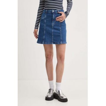 Tommy Jeans fusta jeans mini, evazati, DW0DW19011