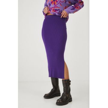 Medicine fusta culoarea violet, maxi, drept