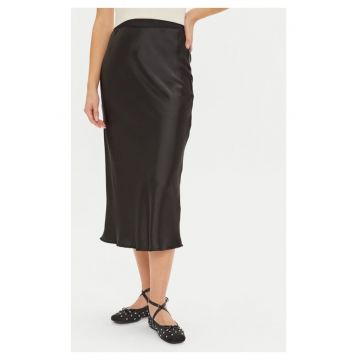 Fusta midi 23423 Negru Regular Fit - Poliester