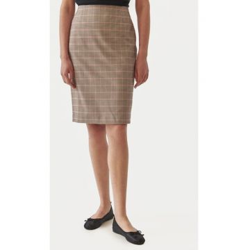 Fusta midi Monri T2416.175B Maro Regular Fit - Poliester