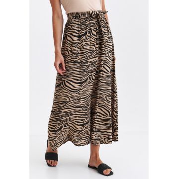 Rochie maxi evazata cu model animal print