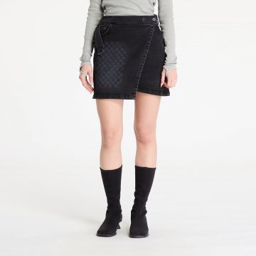 Daily Paper Mongram Wrap Denim Skirt Black