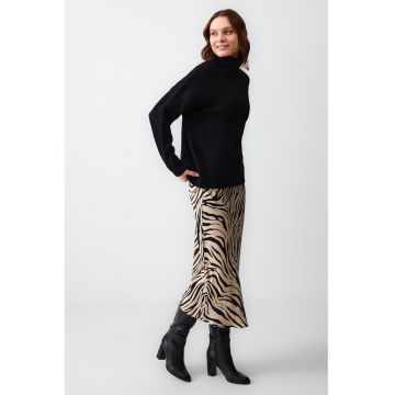 Fusta midi cu animal print Bias