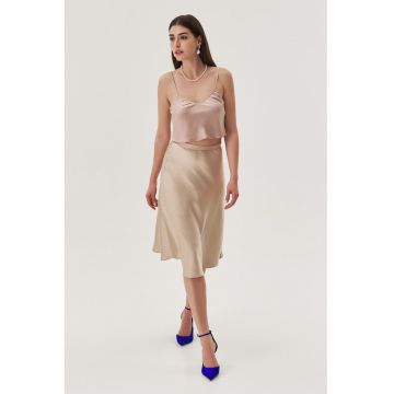 Fusta midi de satin