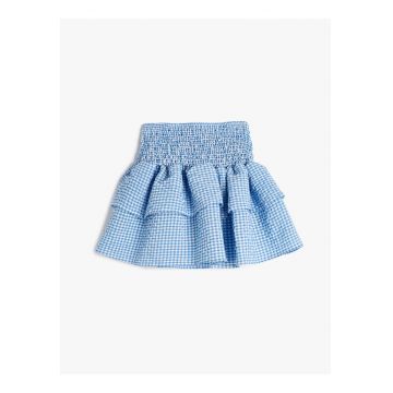 Ruffled Fusta mini cu model stratificat si carouri